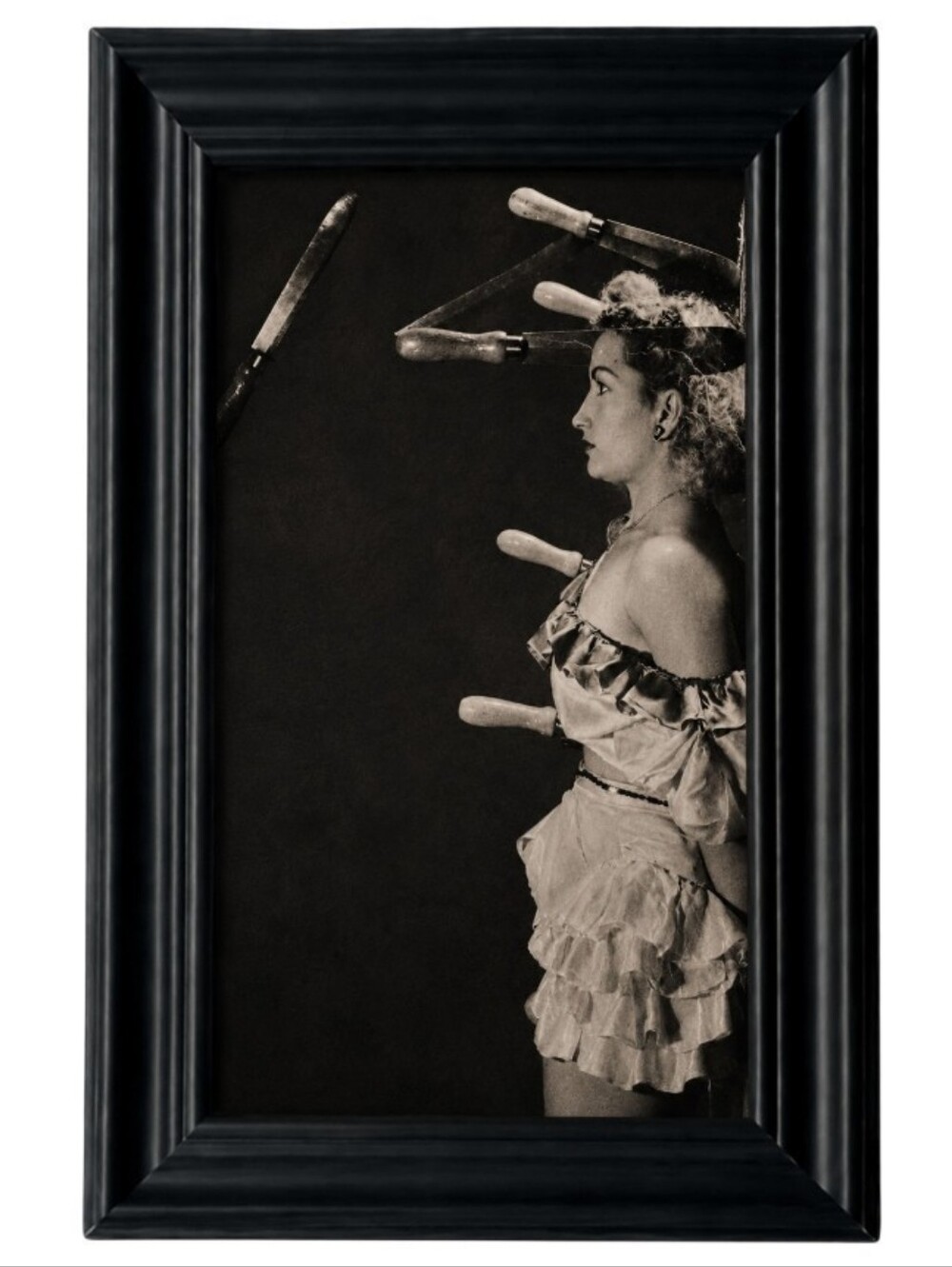 Women Vntage Knife Throwing  Oddity Curiosities Freakshow Side Show Circus Art